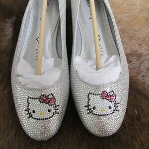 Katy Perry X Hello Kitty Women's Collections Crystal Ballet Flats NIB